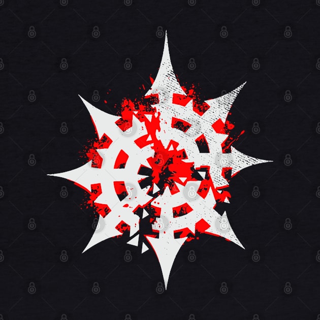 Eight-Pointed Blood Star of Chaos white by Helgar